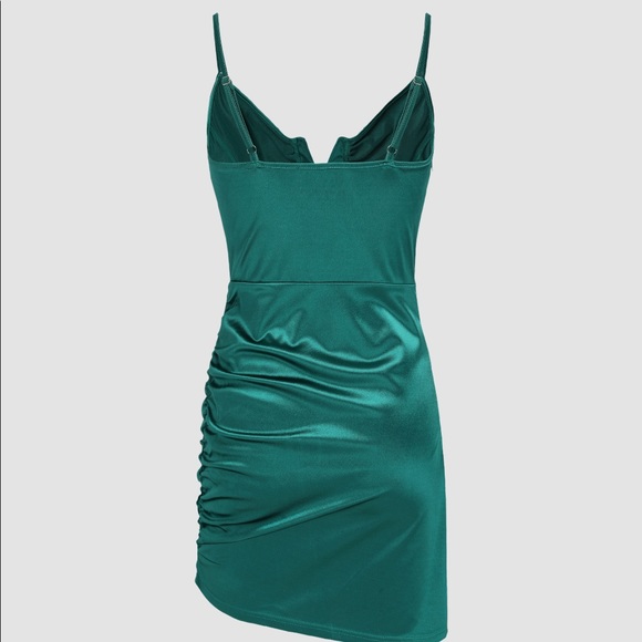 Satin Solid Mini Dress - Picture 2 of 3